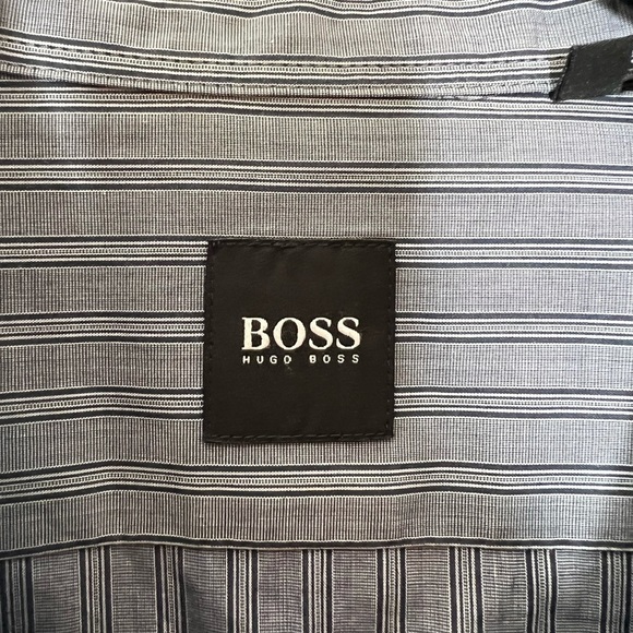 Hugo Boss Men's Button Down Shirt Long Sleeves Stripes Collared Cotton Size XXL - Picture 2 of 5